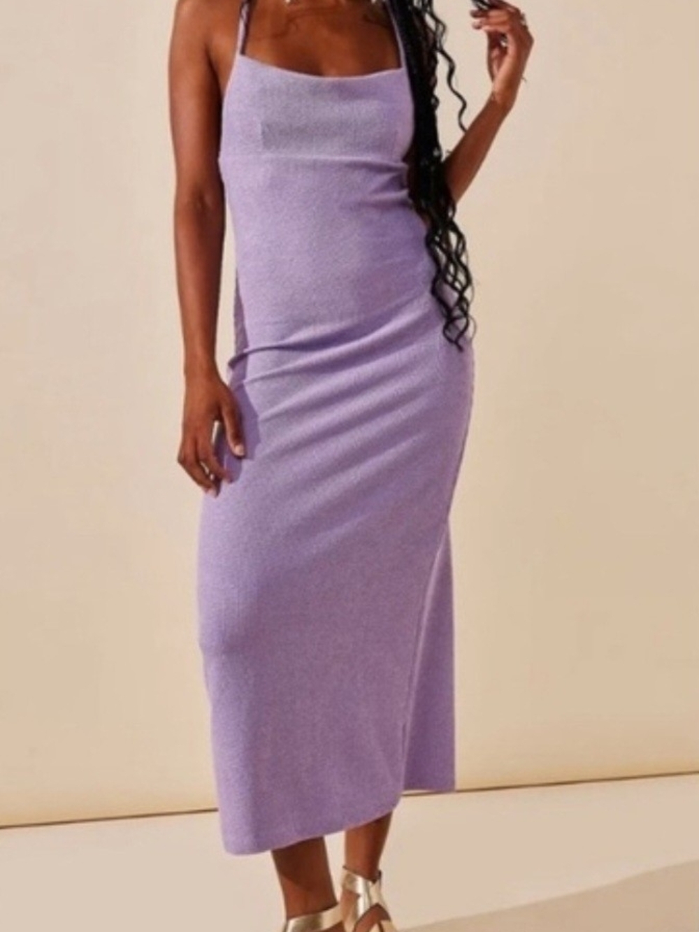 Lilac Free People Beach Midi Dress
